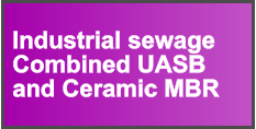 Industrial sewage Combined UASB  and Ceramic MBR